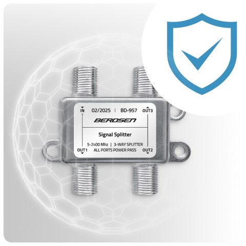 Splitter antenowy rozgałęźnik pasywny 3-wejściowy 5-2400 MHz Berdsen BD-957