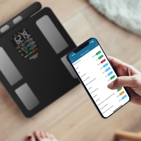 Waga łazienkowa Webber SCALA IF2825A analiza 15 parametrów Bluetooth
