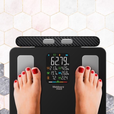 Waga łazienkowa Webber SCALA IF2825A analiza 15 parametrów Bluetooth