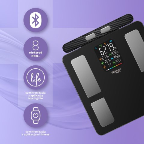 Waga łazienkowa Webber SCALA IF2825A analiza 15 parametrów Bluetooth