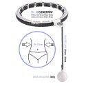 ZESTAW HULA HOP MAGNETYCZNY WHITE HHM16 Z LICZNIKIEM HMS + PAS BR163 BLACK PLUS SIZE