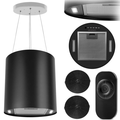 BT-227 Okap wiszący Berdsen 35cm czarny LED