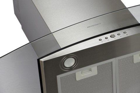 BT-224 Okap wyspowy 90cm Berdsen INOX szkło hartowane LED