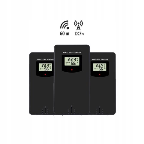 Stacja pogodowa METEO SP301 DCF 3 czujniki barometr higrometr