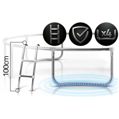 Trampolina ogrodowa 13ft/404cm z siatką wewnętrzną i drabinką Neo-Sport Trampolina ogrodowa 13ft/404cm z siatką wewnętrzną i drabinką Neo-Sport