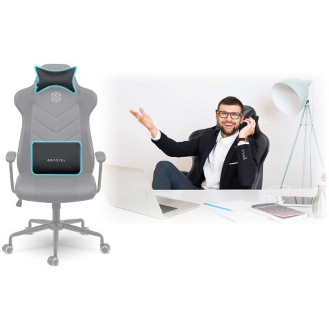 Fotel biurowy Sofotel Werona czarny 2580 ergonomiczny z poduszkami Fotel biurowy Sofotel Werona czarny 2580 ergonomiczny z poduszkami