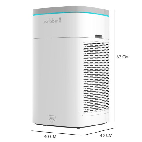 Oczyszczacz powietrza Webber AP9800 Wi-Fi HEPA13 jonizator dla Alergika
