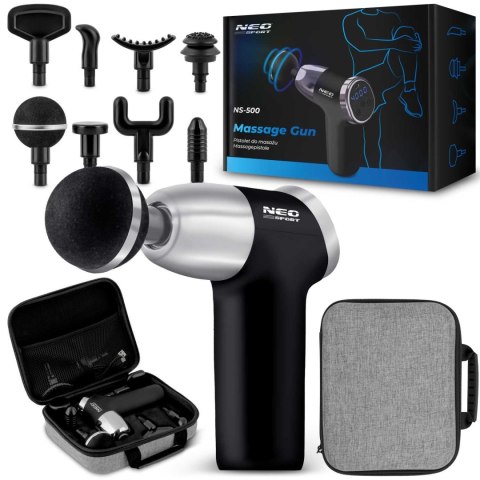 NS-500 pistolet do masażu Neo-Sport 8 głowic USB-C cichy 2h pracy NS-500 pistolet do masażu Neo-Sport 8 głowic USB-C cichy 2h pracy