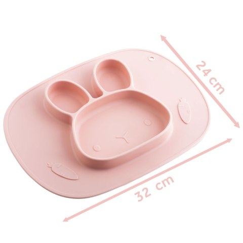Talerzyk dla dzieci silikonowy do karmienia Królik Ricokids