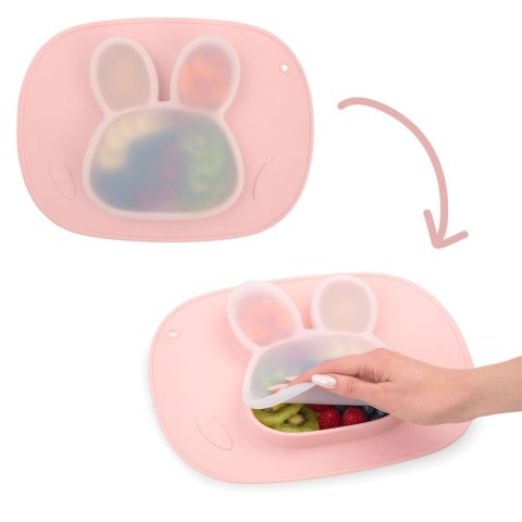 Talerzyk dla dzieci silikonowy do karmienia Królik Ricokids