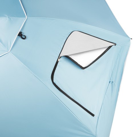 Nc17114 Parasol/Parawan Plażowy 2W1 Xxl 240 Cm Niebieski Nils