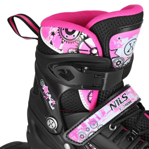 NH10905 4w1 ŁYŻWOROLKI LED RÓŻOWE Z WYM. PŁOZĄ HOKEJOWĄ RAINBOW ROZM. L(39-42) NILS EXTREME NH10905 4w1 ŁYŻWOROLKI LED RÓŻOWE Z WYM. PŁOZĄ HOKEJOWĄ RAINBOW ROZM. L(39-42) NILS EXTREME
