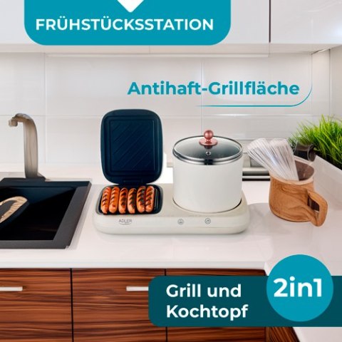 AD 6421 Stacja śniadaniowa 2 w 1 - grill i garnek do gotowania