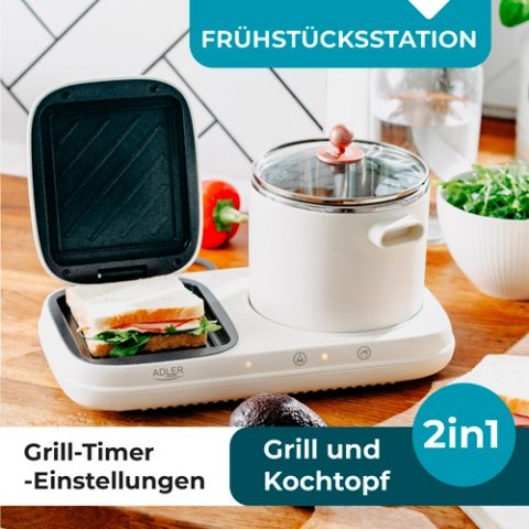 AD 6421 Stacja śniadaniowa 2 w 1 - grill i garnek do gotowania