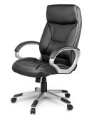 Fotel biurowy Sofotel EG-223 czarny skórzany ergonomiczny TILT