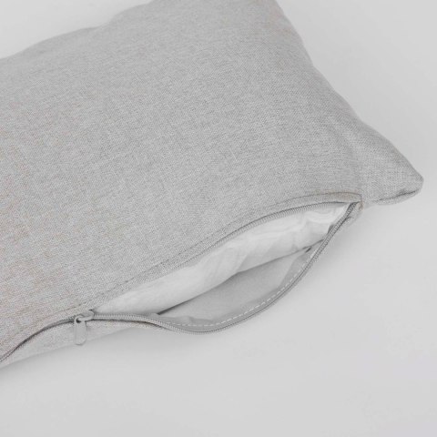 Fotel uszak z podnóżkiem NORSE jasny szary tkanina bukowe nogi