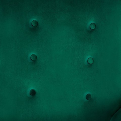 Fotel uszak z podnóżkiem NORSE ciemnozielony welur bukowe nogi Sofotel