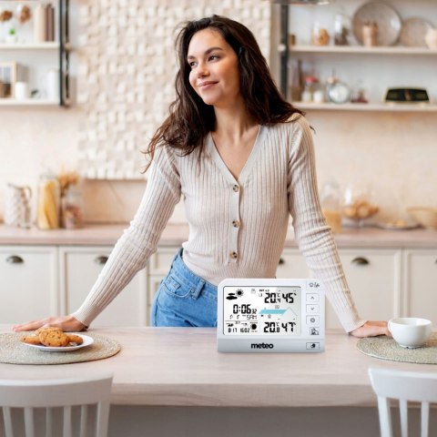 Stacja pogodowa METEO SP204 barometr higrometr czujnik zewnętrzny DCF