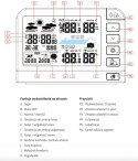 Stacja pogodowa METEO SP204 barometr higrometr czujnik zewnętrzny DCF