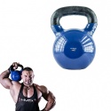 KNV32 kettlebell żeliwny 32kg winyl niebieski HMS trening siłowy
