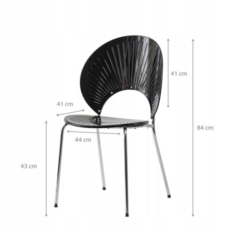 Krzesło Corvara nowoczesne z polycarbonatu