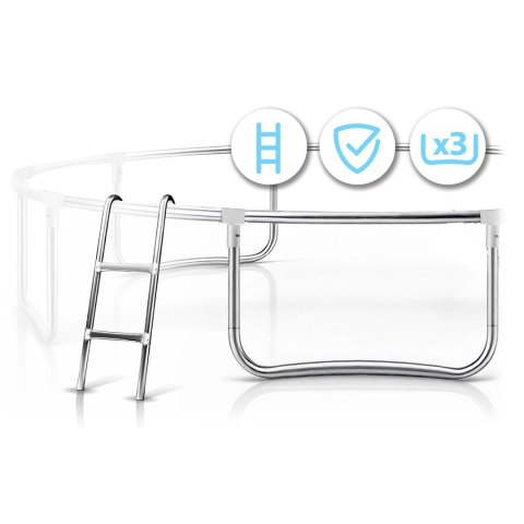 Trampolina ogrodowa 10ft/312cm z siatką zewnętrzną i drabinką Neo-Sport