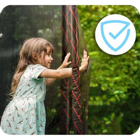 Trampolina ogrodowa 12ft/374cm z siatką zewnętrzną i drabinką Neo-Sport