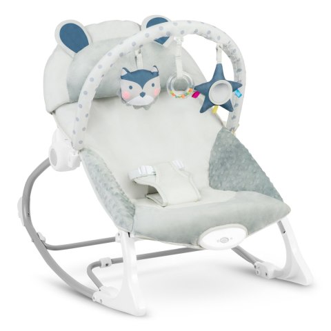 Leżaczek bujaczek z wibracją Ricokids - szary