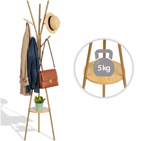 Wieszak stojący z półką Massido MS-869 złoty 181 cm podłogowy Wieszak stojący z półką Massido MS-869 złoty 181 cm podłogowy