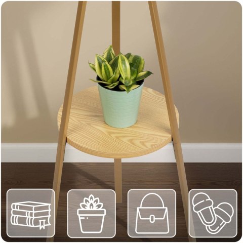 Wieszak stojący z półką Massido MS-869 złoty 181 cm podłogowy Wieszak stojący z półką Massido MS-869 złoty 181 cm podłogowy