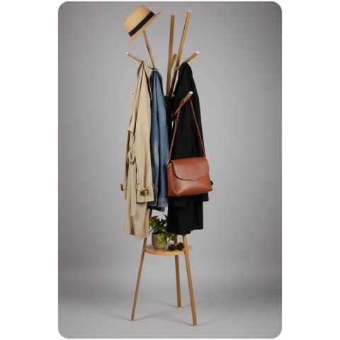 Wieszak stojący z półką Massido MS-869 złoty 181 cm podłogowy Wieszak stojący z półką Massido MS-869 złoty 181 cm podłogowy