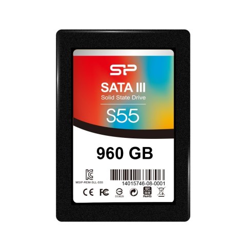 Dysk SSD Silicon Power S55 960GB 2,5" SATA III 560/530 MB/s (SP960GBSS3S55S25)