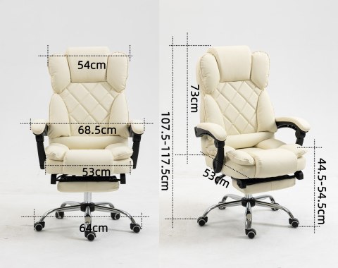 Activejet Fotel biurowy YK7416 beżowy Activejet Fotel biurowy YK7416 beżowy