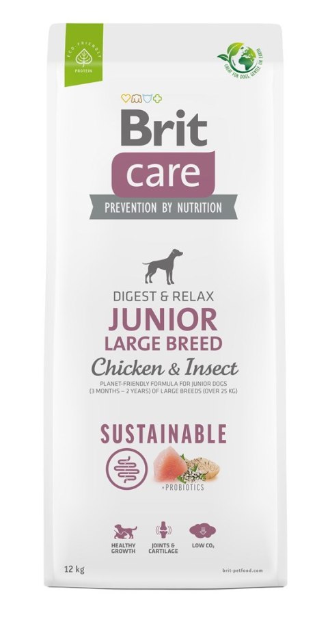 BRIT Care Dog Sustainable Junior Large Breed Chicken & Insect - sucha karma dla psa - 12 kg BRIT Care Dog Sustainable Junior Large Breed Chicken & Insect - sucha karma dla psa - 12 kg