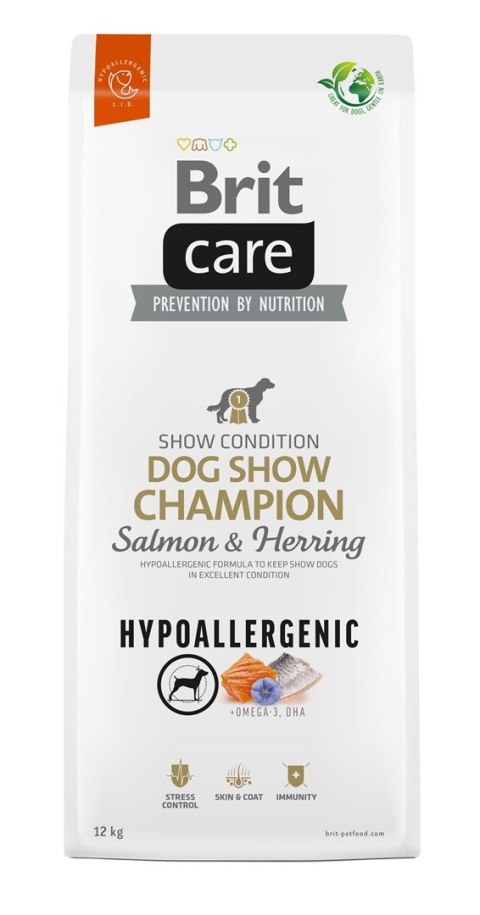 BRIT Care Hypoallergenic Dog Show Champion Salmon & Herring - sucha karma dla psa - 12 kg BRIT Care Hypoallergenic Dog Show Champion Salmon & Herring - sucha karma dla psa - 12 kg