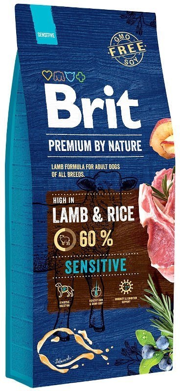 BRIT Premium By Nature Sensitive Lamb & Rice - sucha karma dla psa - 15 kg BRIT Premium By Nature Sensitive Lamb & Rice - sucha karma dla psa - 15 kg