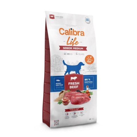 CALIBRA DOG life senior medium fresh beef 12kg CALIBRA DOG life senior medium fresh beef 12kg