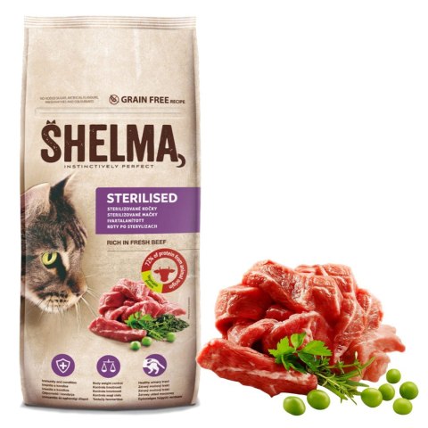 SHELMA karma sucha dla kotów sterylizowanych. Z wołowiną 8kg SHELMA karma sucha dla kotów sterylizowanych. Z wołowiną 8kg