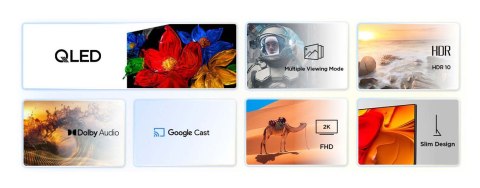 Telewizor TCL 40S59K QLED 40'' Full HD Android TV Dolby Digital Plus DVB-T2 Metaliczny Telewizor TCL 40S59K QLED 40'' Full HD Android TV Dolby Digital Plus DVB-T2 Metaliczny