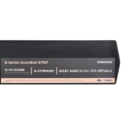 Soundbar Samsung HW-B750F/EN 5.1 kan. 400W Bluetooth 4.2 Dolby Digital Czarny Soundbar Samsung HW-B750F/EN 5.1 kan. 400W Bluetooth 4.2 Dolby Digital Czarny