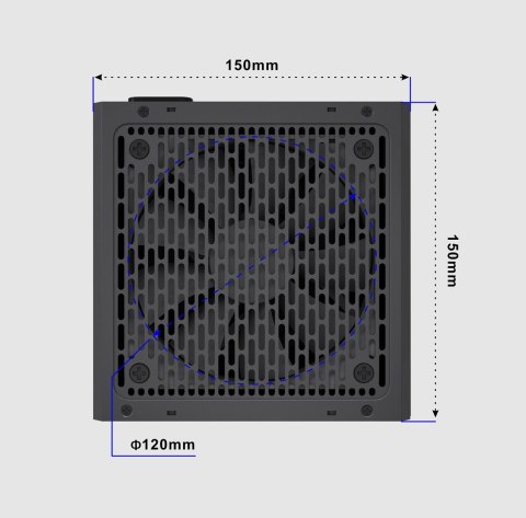 GEMBIRD ZASILACZ KOMPUTEROWY FORNAX POWER 750W 80+ BRONZE ATX, 750W, AKTYWNE PFC, 12CM WENTYLATOR