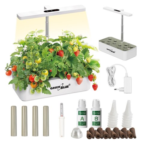 GREENBLUE INTELIGENTNY SYSTEM WEWNĘTRZNEJ UPRAWY ROŚLIN, DONICZKA SMART, POJEMNOŚĆ 4L, NA 12 ROŚLIN, DIODY LED FULL SPECTRUM GREENBLUE INTELIGENTNY SYSTEM WEWNĘTRZNEJ UPRAWY ROŚLIN, DONICZKA SMART, POJEMNOŚĆ 4L, NA 12 ROŚLIN, DIODY LED FULL SPECTRUM