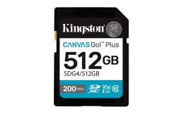 Karta pamięci Kingston Canvas Go Plus SDG4/512GB (512GB; Class U3, V30; Karta pamięci)
