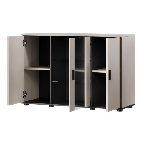 Komoda SOHO 120x41x80 kaszmir+ czarny Komoda SOHO 120x41x80 kaszmir+ czarny