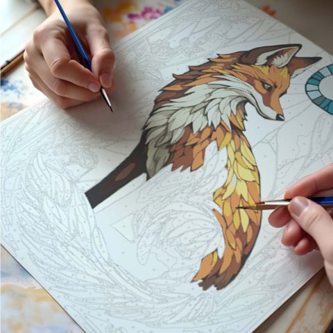 Obraz do malowania po numerach 40x50 cm Massido Lisek