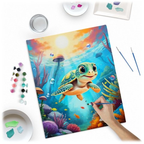 Obraz do malowania po numerach 40x50 cm Massido Żółwik