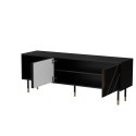 Szafka RTV 3D MOUNTAIN 154x40x55 czarny + złoty