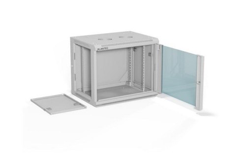 ALANTEC Szafa wisząca 19" 9U 600x450, drzwi szklane, kolor szary, do samodzielnego montażu - Flat Pack (SW-9U-600-450-01-SF) ALANTEC Szafa wisząca 19" 9U 600x450, drzwi szklane, kolor szary, do samodzielnego montażu - Flat Pack (SW-9U-600-450-01-SF)