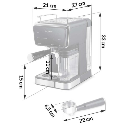 BD-773 Ekspres kolbowy Berdsen 20 bar z pojemnikiem na mleko 1,5L