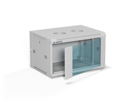 ALANTEC Szafa wisząca 19" 6U 600x450, drzwi szklane, kolor szary, do samodzielnego montażu - Flat Pack (SW-6U-600-450-01-SF) ALANTEC Szafa wisząca 19" 6U 600x450, drzwi szklane, kolor szary, do samodzielnego montażu - Flat Pack (SW-6U-600-450-01-SF)